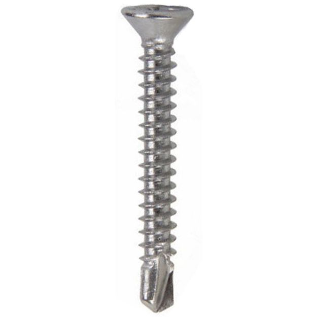 Picture of Self Drill Screw Pozi Csk LS3 A2 S/S Alu Drill - 4.2x19