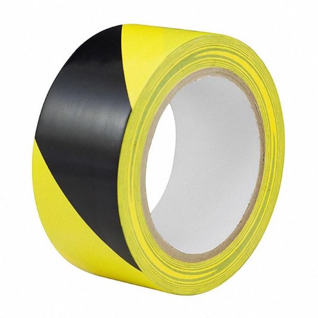 Picture of Hazard Warning Tape S/A Yellow/Black - 50x33m Mammoth