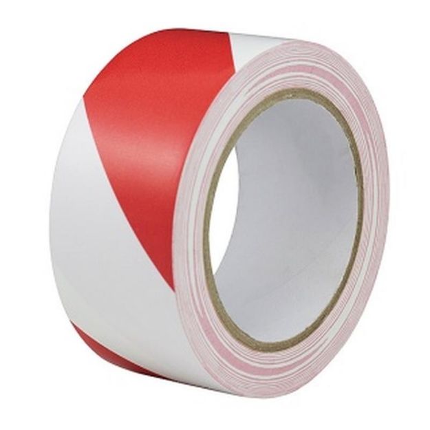 Picture of Hazard Warning Tape S/A Red/White - 50x33m Mammoth