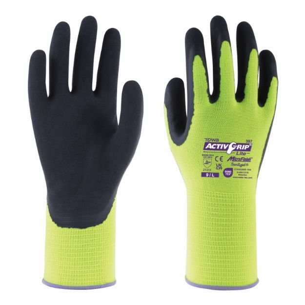 Picture of Glove ActivGrip Lite Yellow 397 - Size 8 M